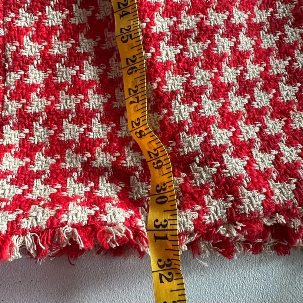 Zara textured houndstooth coat red - Picture 12 of 14